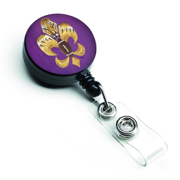 Teachers Aid Tiger Football Fleur De Lis Retractable Badge Reel TE225523